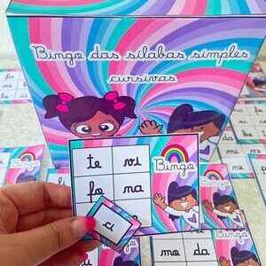 Bingo das Sílabas Simples Cursivas
