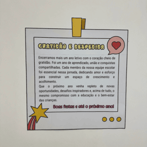 Cartaz de Agradecimento para a Equipe